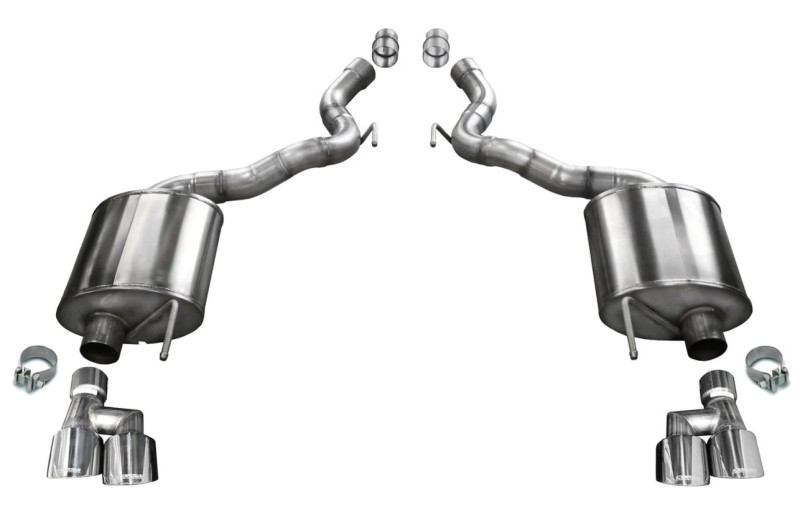 Ford Mustang Performance Exhaust - Rear - CORSA Performance - Axle-Back Sport with 4in Tips - `18-`23